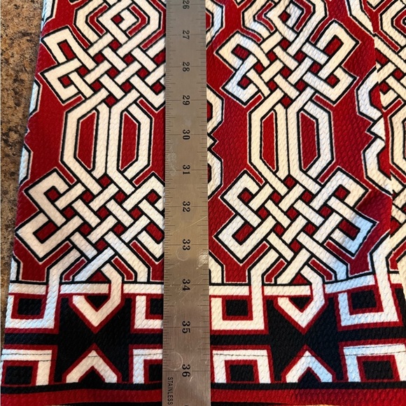 Karin Steven’s Women’s Dress Size 6 Red And White Geometric Pattern Sleeveless - Picture 13 of 16